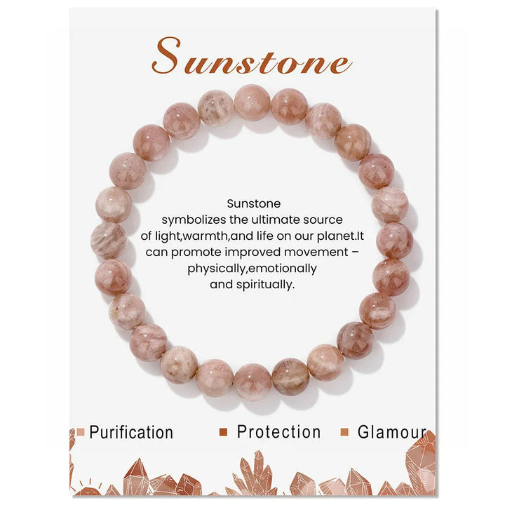 Natural Crystal Bracelet | 8mm Beads | Stretch-Fit Spiritual-Inspired Jewelry