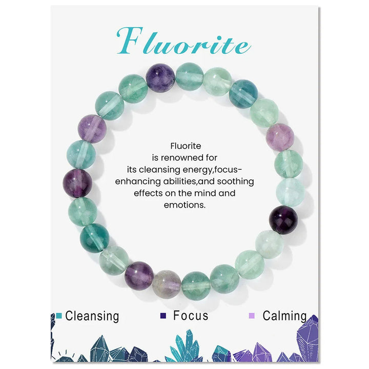 Natural Crystal Bracelet | 8mm Beads | Stretch-Fit Spiritual-Inspired Jewelry