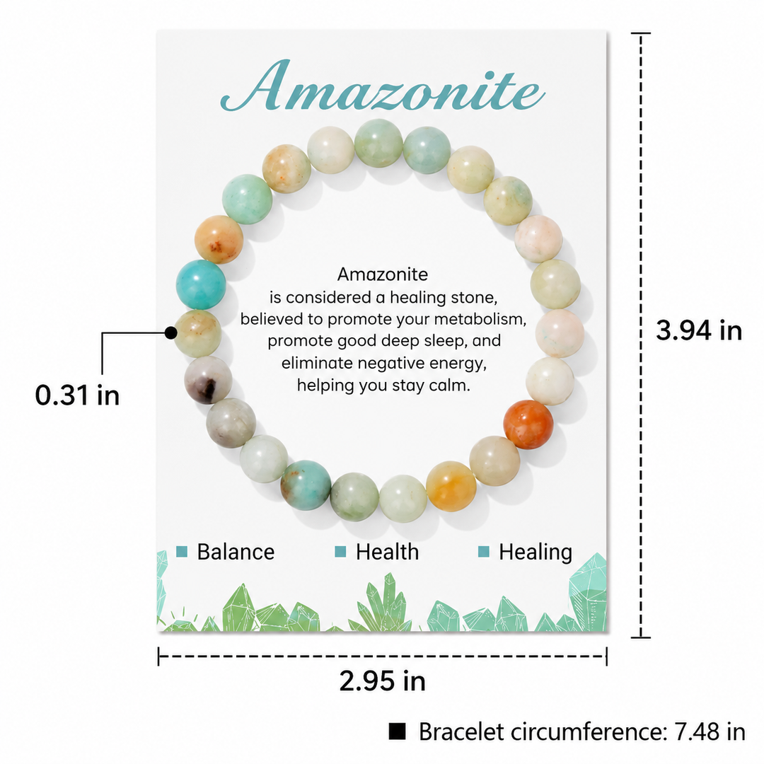 Natural Crystal Bracelet | 8mm Beads | Stretch-Fit Spiritual-Inspired Jewelry
