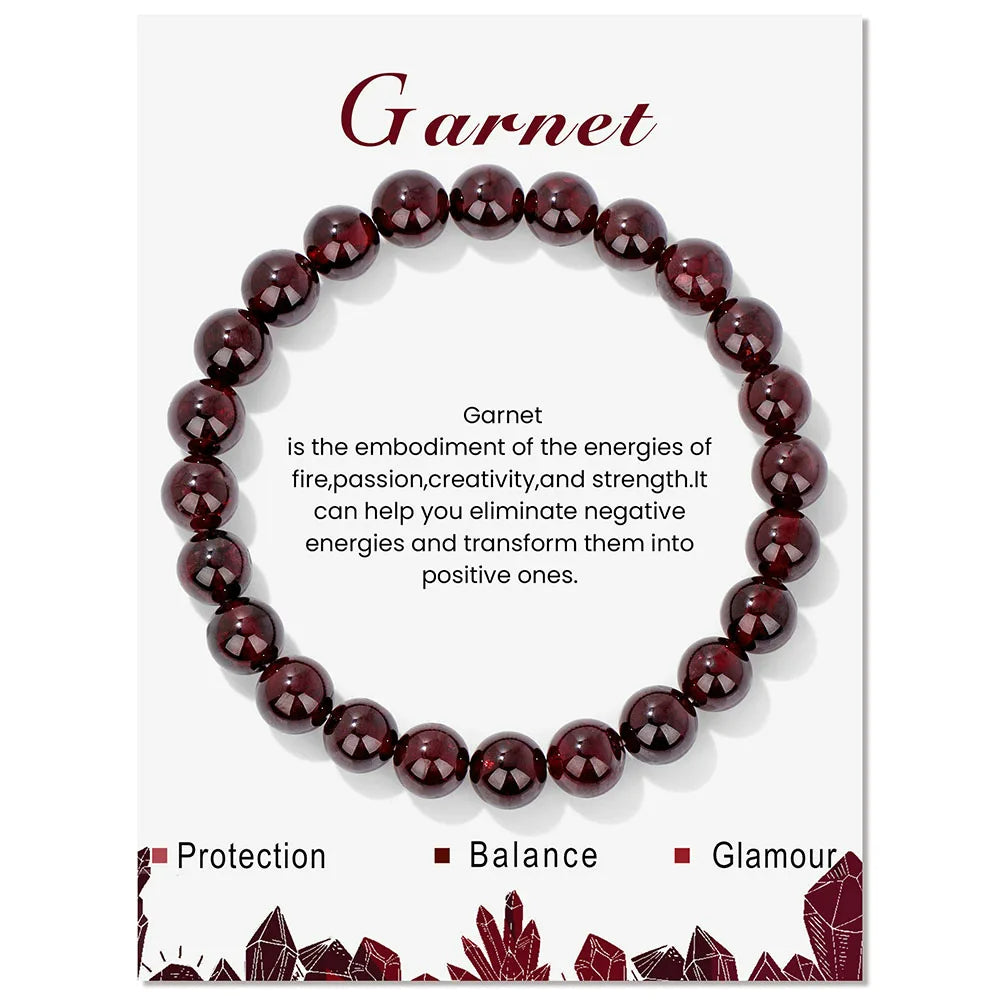 Natural Crystal Bracelet | 8mm Beads | Stretch-Fit Spiritual-Inspired Jewelry