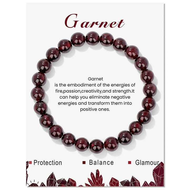 Natural Crystal Bracelet | 8mm Beads | Stretch-Fit Spiritual-Inspired Jewelry