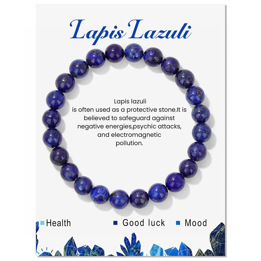 Natural Crystal Bracelet | 8mm Beads | Stretch-Fit Spiritual-Inspired Jewelry