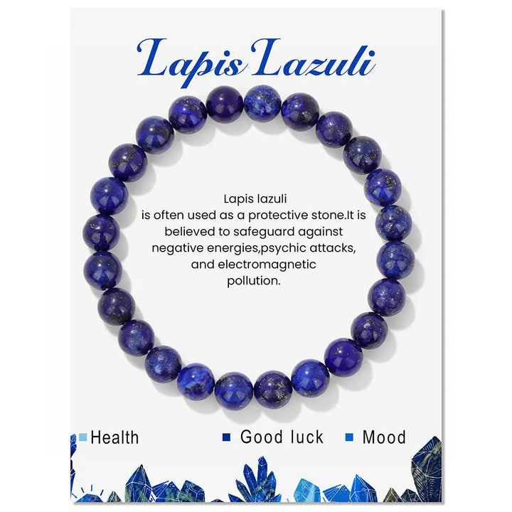 Natural Crystal Bracelet | 8mm Beads | Stretch-Fit Spiritual-Inspired Jewelry