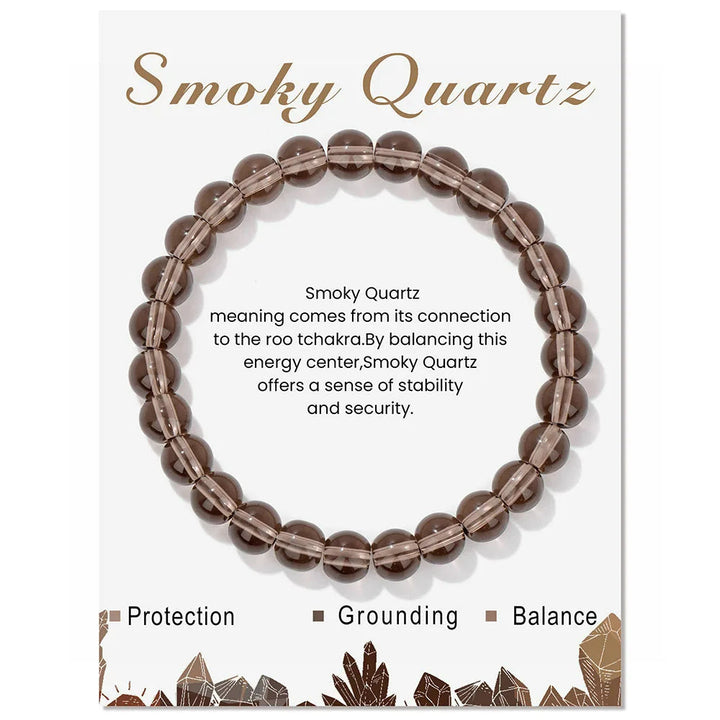 Natural Crystal Bracelet | 8mm Beads | Stretch-Fit Spiritual-Inspired Jewelry