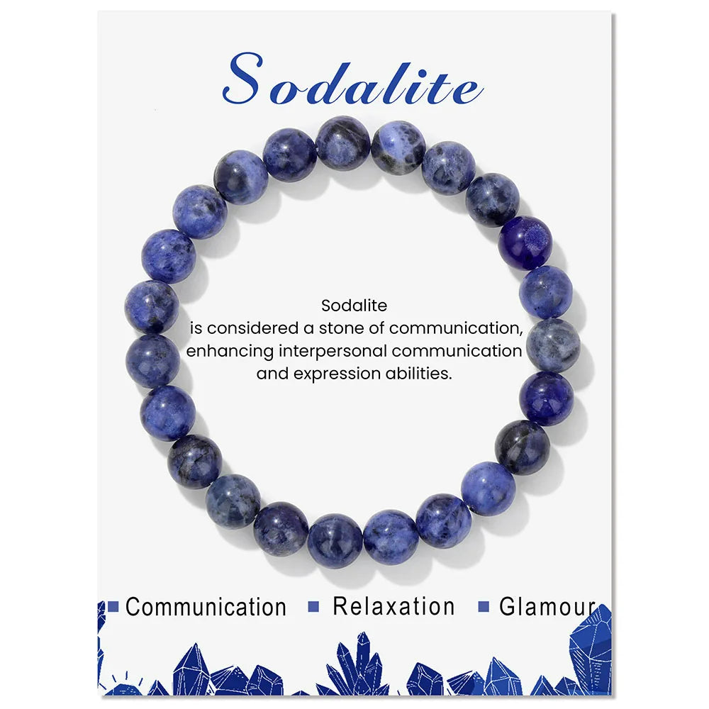 Natural Crystal Bracelet | 8mm Beads | Stretch-Fit Spiritual-Inspired Jewelry