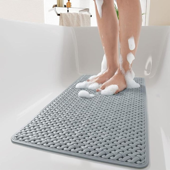 Non-Slip Bathtub Mat | Shower Mat with Suction Cups | Quick-Dry Bathroom Safety Mat