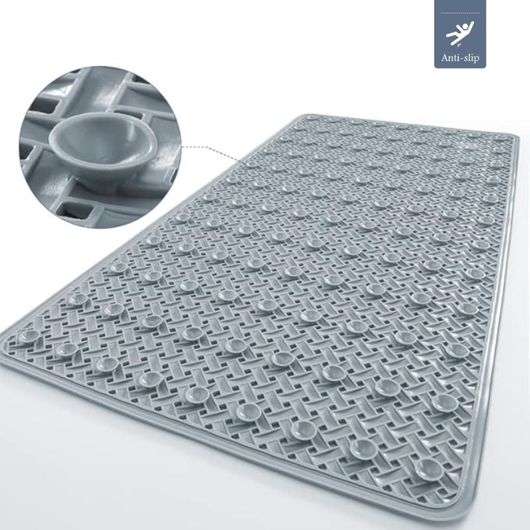 Non-Slip Bathtub Mat | Shower Mat with Suction Cups | Quick-Dry Bathroom Safety Mat