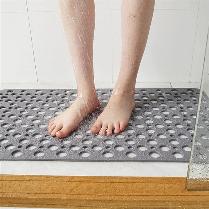 Non-Slip Shower Mat | Antibacterial Bath Mat with Drainage Holes | Quick-Dry Bathroom Safety Mat