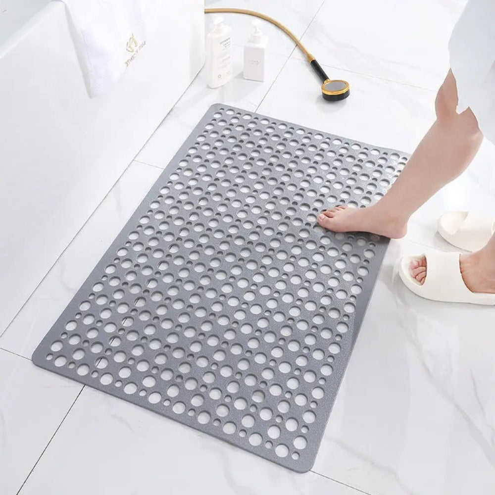 Non-Slip Shower Mat | Antibacterial Bath Mat with Drainage Holes | Quick-Dry Bathroom Safety Mat