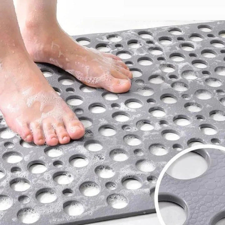 Non-Slip Shower Mat | Antibacterial Bath Mat with Drainage Holes | Quick-Dry Bathroom Safety Mat