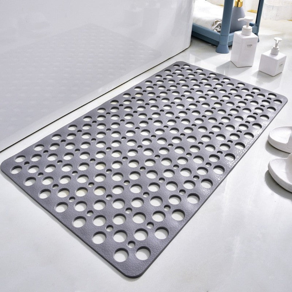 Non-Slip Shower Mat | Antibacterial Bath Mat with Drainage Holes | Quick-Dry Bathroom Safety Mat