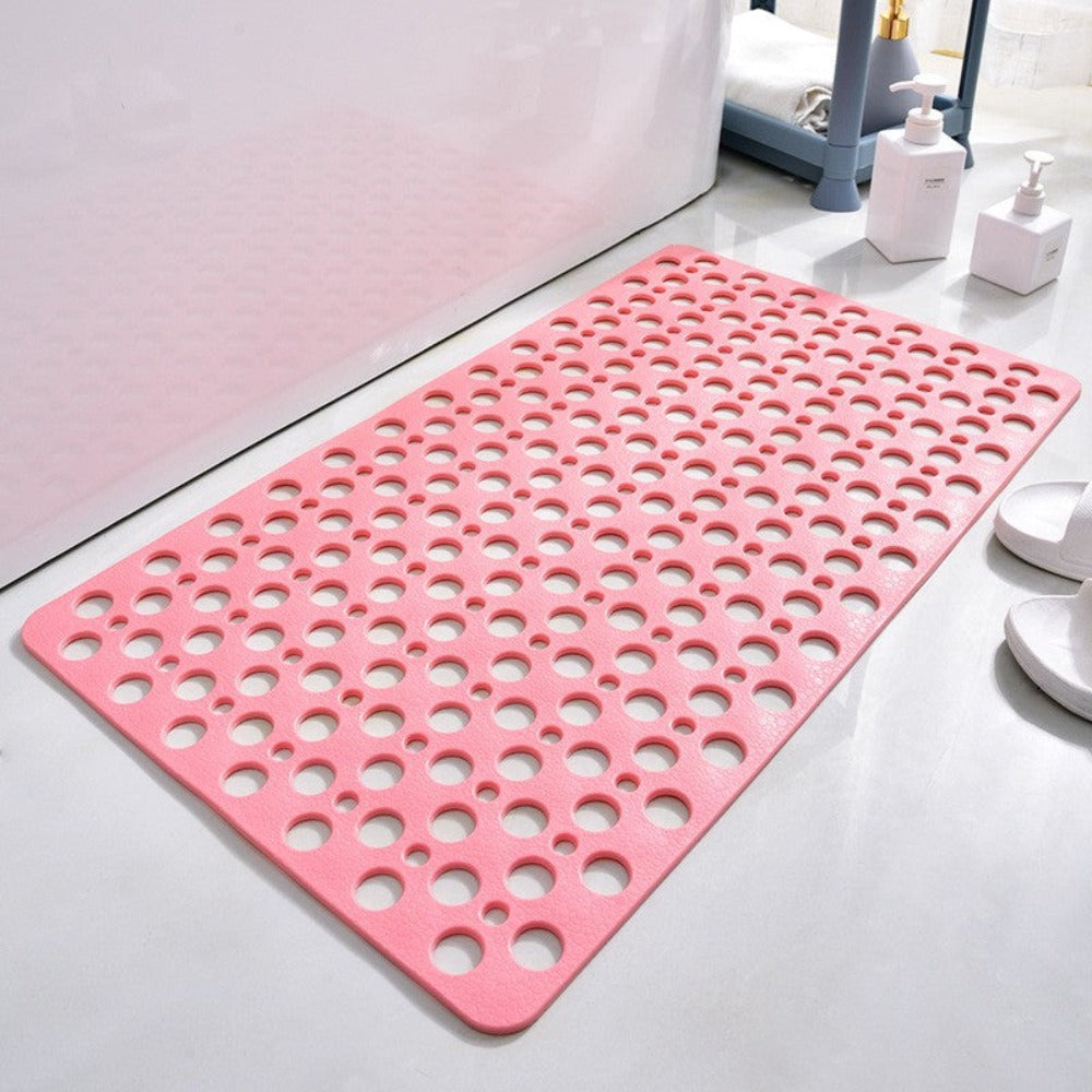 Non-Slip Shower Mat | Antibacterial Bath Mat with Drainage Holes | Quick-Dry Bathroom Safety Mat