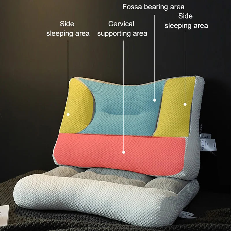 Orthopedic Neck Pillow | Ergonomic Contour Support | Pressure Relief for Side and Back Sleepers