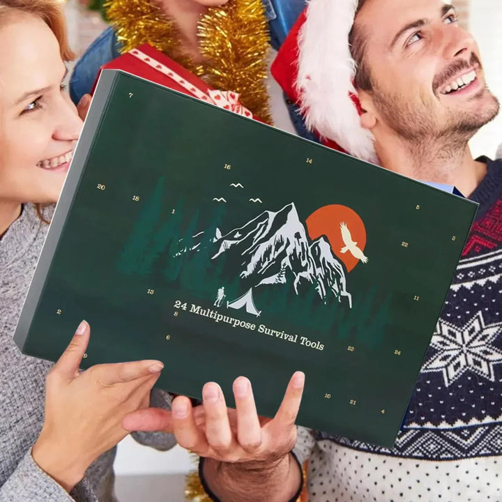 Outdoor Survival Advent Calendar | 24 Essential Adventure Tools | Camping &amp; Hiking Countdown Set