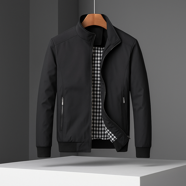 Jackson - Men's Bomber Jacket for Fall with a Plaid Lined Collar Detail