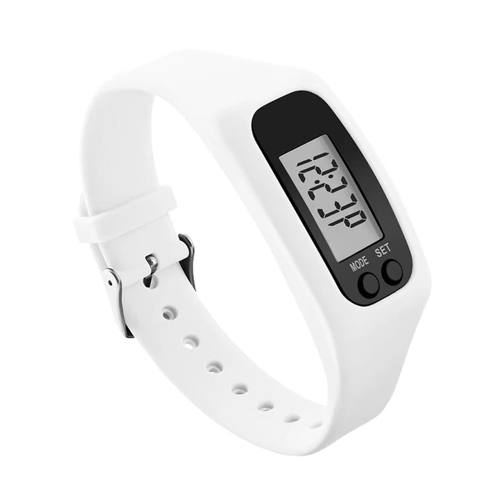 Pedometer Watch | Step Counter &amp; Calorie Tracker | Easy-to-Read LED Display | Silicone Strap
