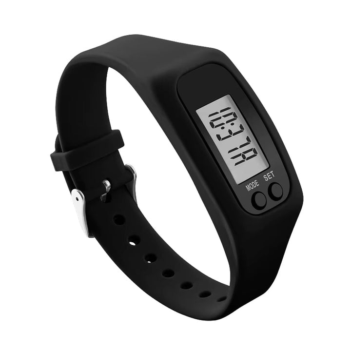 Pedometer Watch | Step Counter &amp; Calorie Tracker | Easy-to-Read LED Display | Silicone Strap