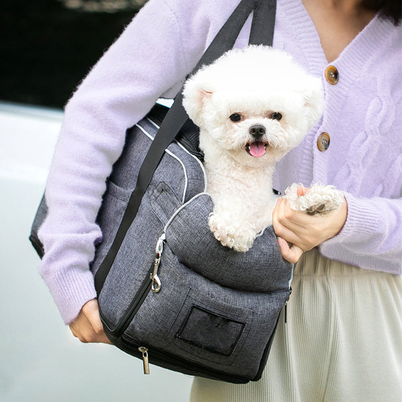 Pet Car Seat Console Booster | Elevated Travel Carrier | Safety Strap &amp; Breathable Mesh