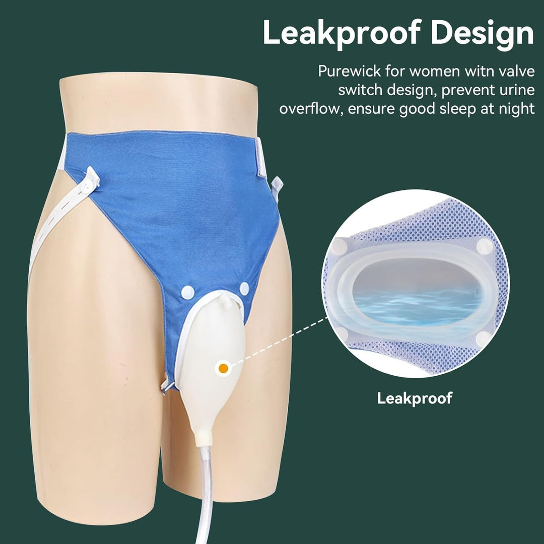 Portable Reusable Urine Collection System | Wearable Design | Adjustable Straps with 39" Drainage Tube