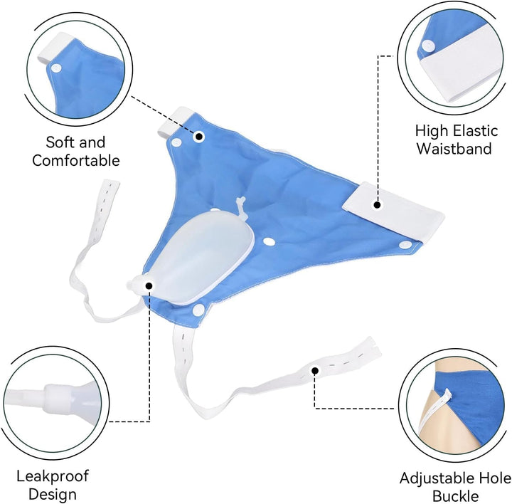 Portable Reusable Urine Collection System | Wearable Design | Adjustable Straps with 39" Drainage Tube