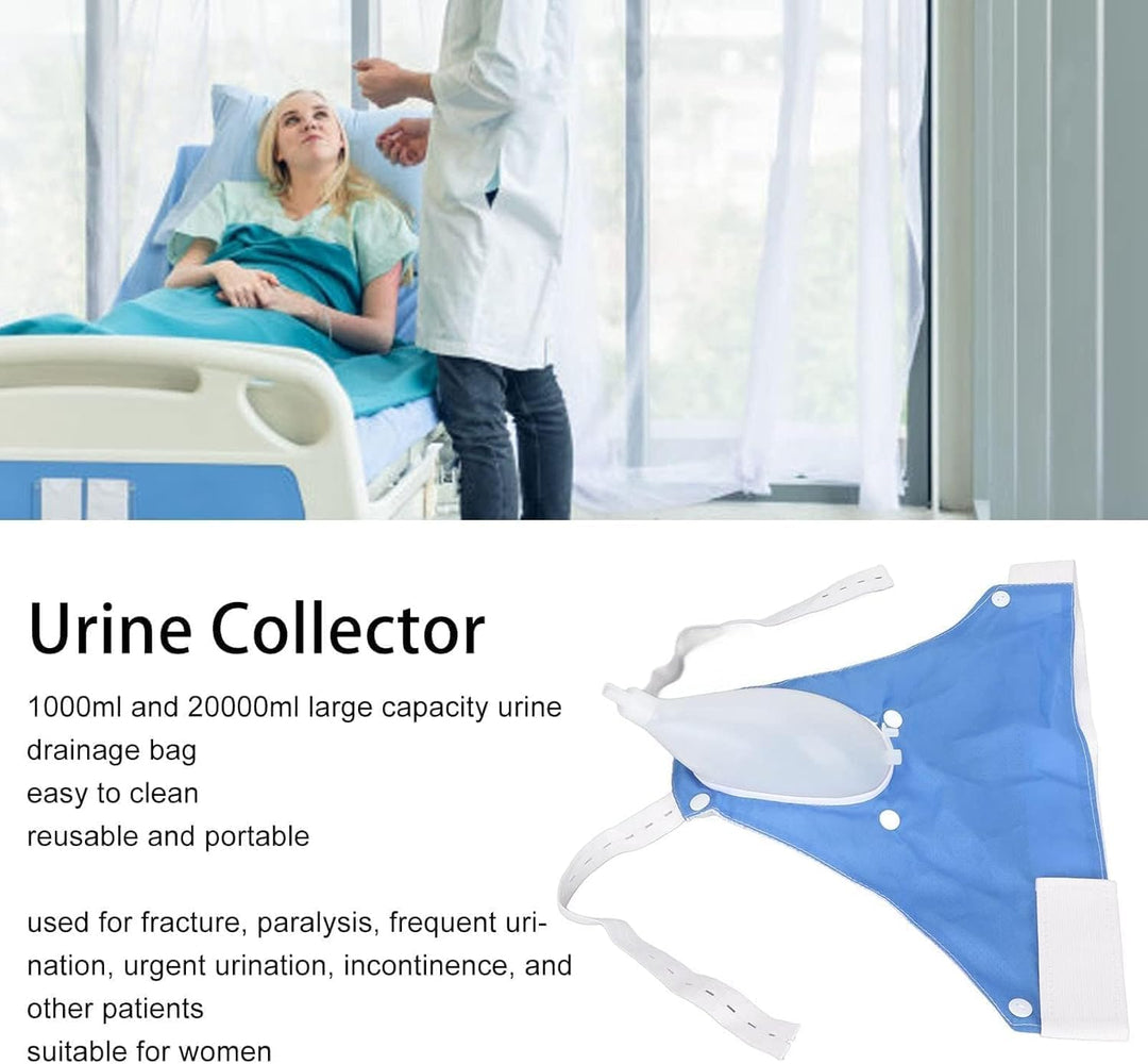 Portable Reusable Urine Collection System | Wearable Design | Adjustable Straps with 39" Drainage Tube