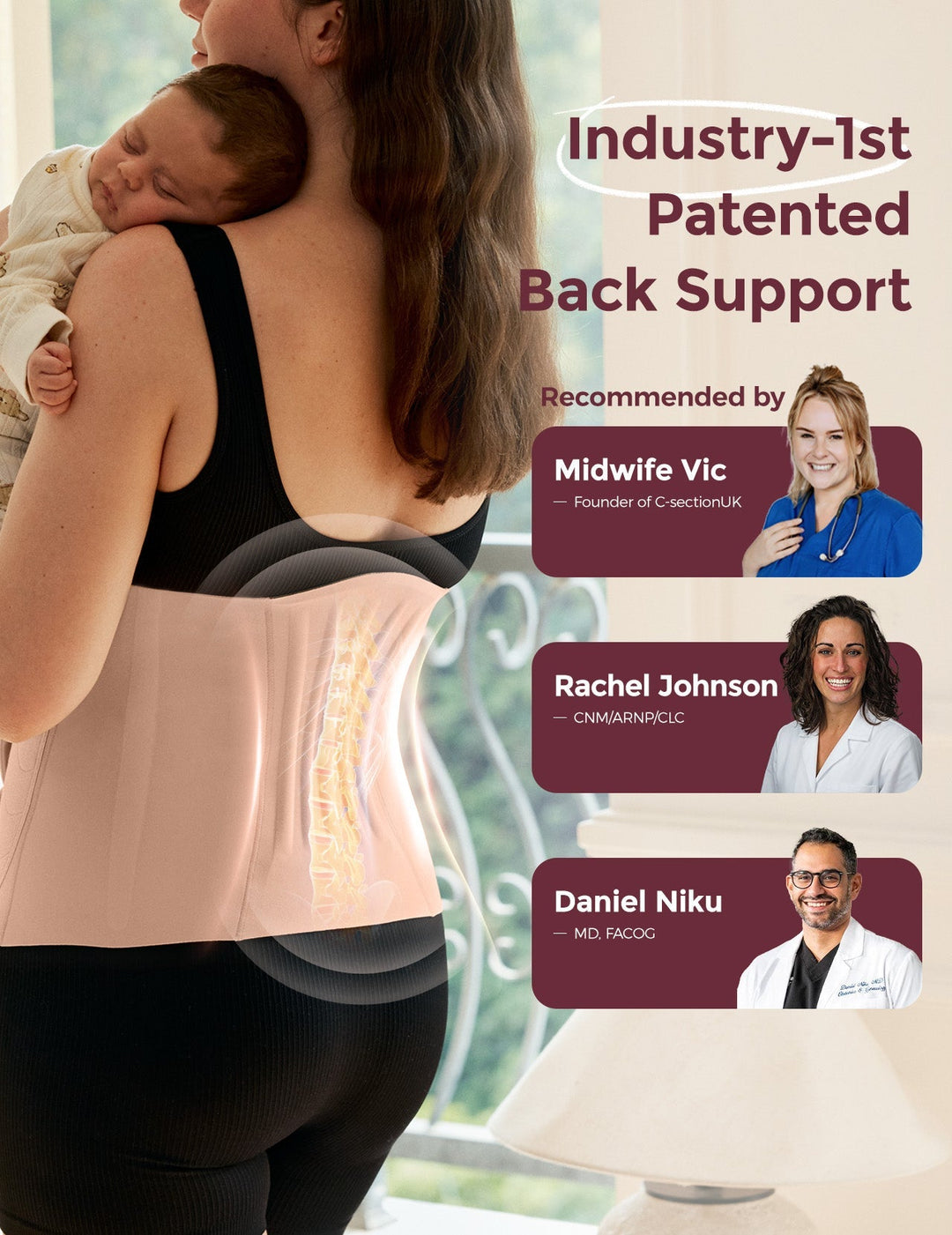 Postpartum Recovery Wrap | Adjustable Abdominal Support | Ergonomic Compression Design | Everyday Comfort