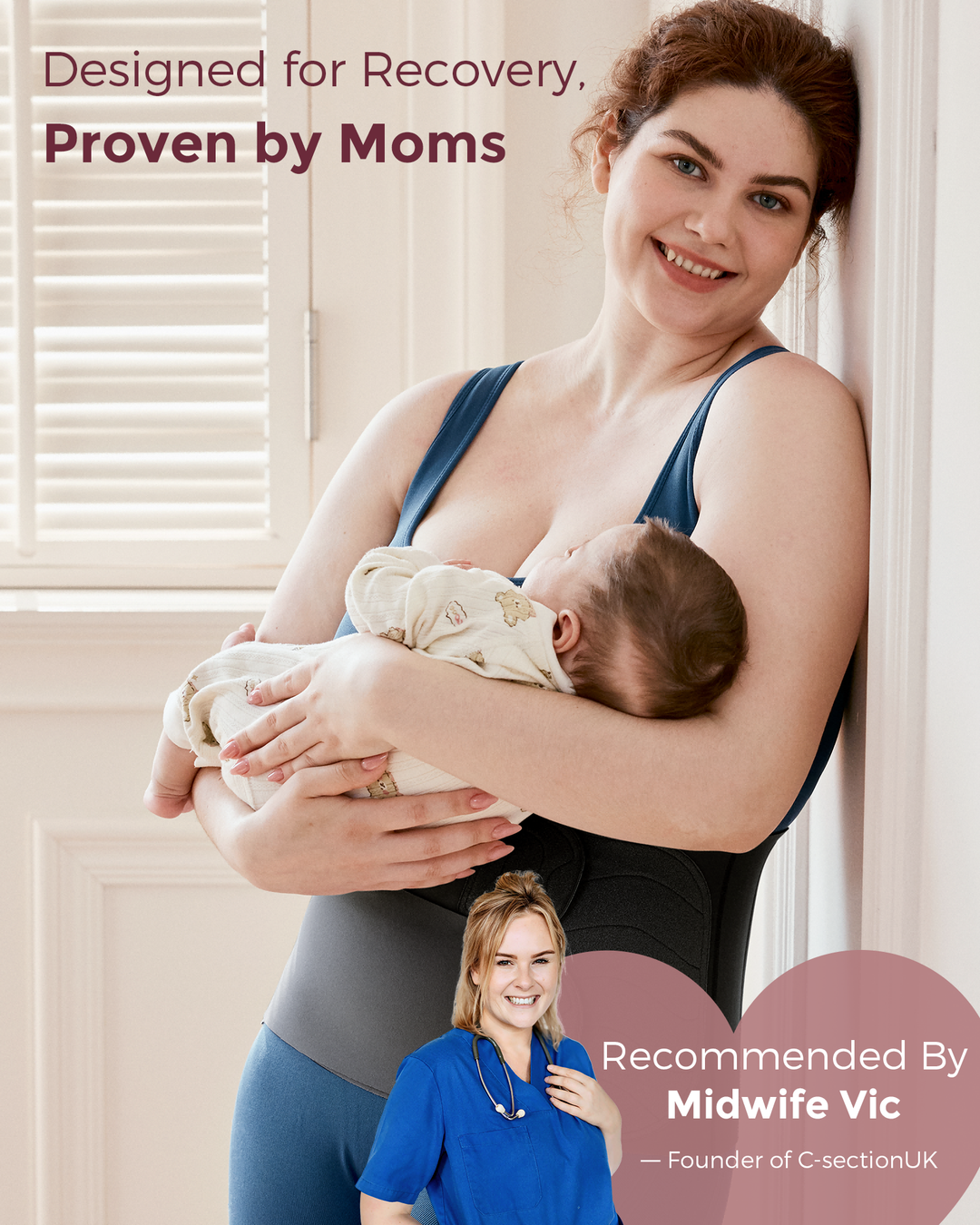 Postpartum Recovery Wrap | Adjustable Abdominal Support | Ergonomic Compression Design | Everyday Comfort