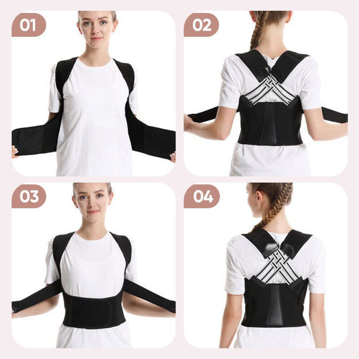 Posture Corrector Brace | Adjustable Shoulder &amp; Back Support | Lightweight Polyester