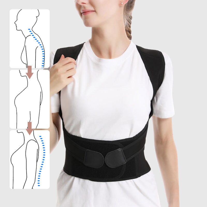Posture Corrector Brace | Adjustable Shoulder &amp; Back Support | Lightweight Polyester