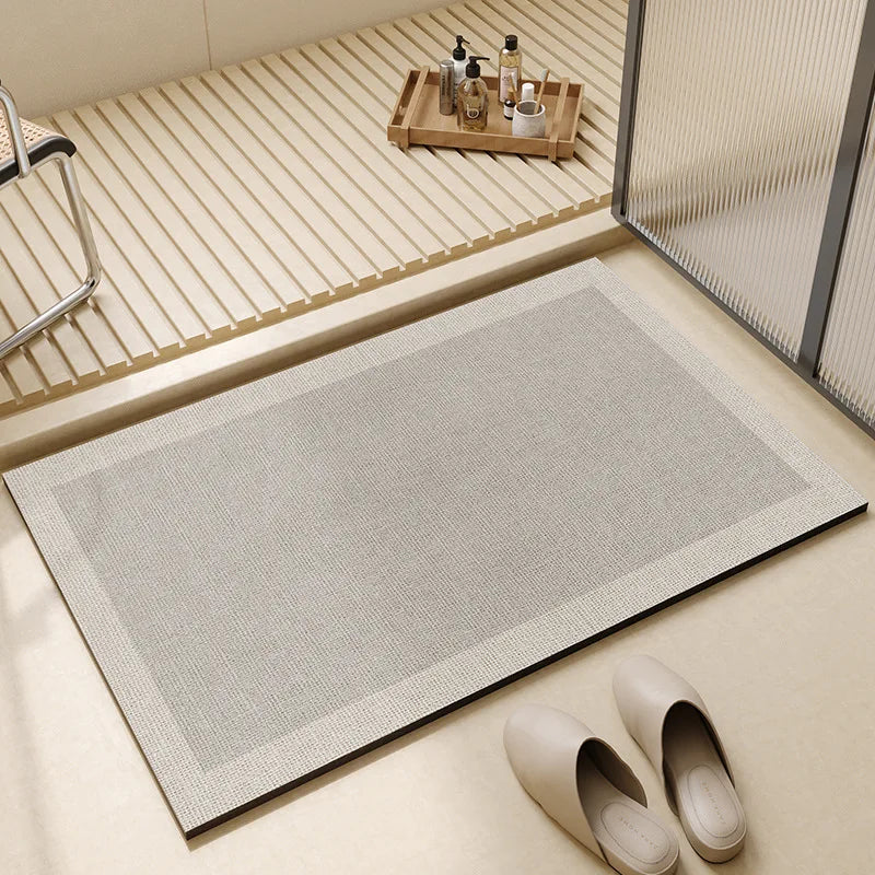 Quick-Dry Bath Mat | Super Absorbent Non-Slip Bathroom Rug | Soft Floor Mat for Bathroom, Kitchen &amp; Laundry