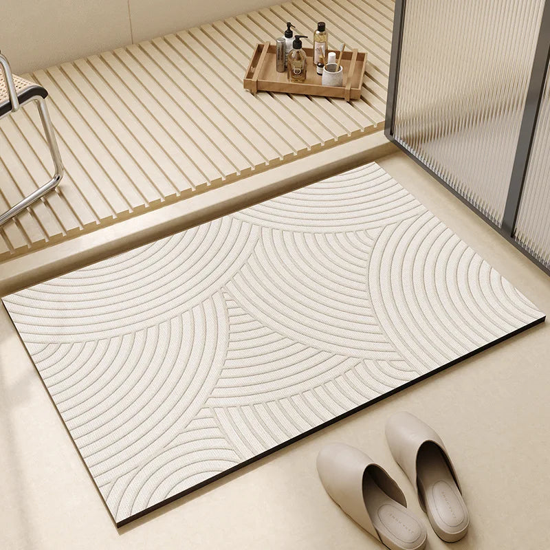 Quick-Dry Bath Mat | Super Absorbent Non-Slip Bathroom Rug | Soft Floor Mat for Bathroom, Kitchen &amp; Laundry