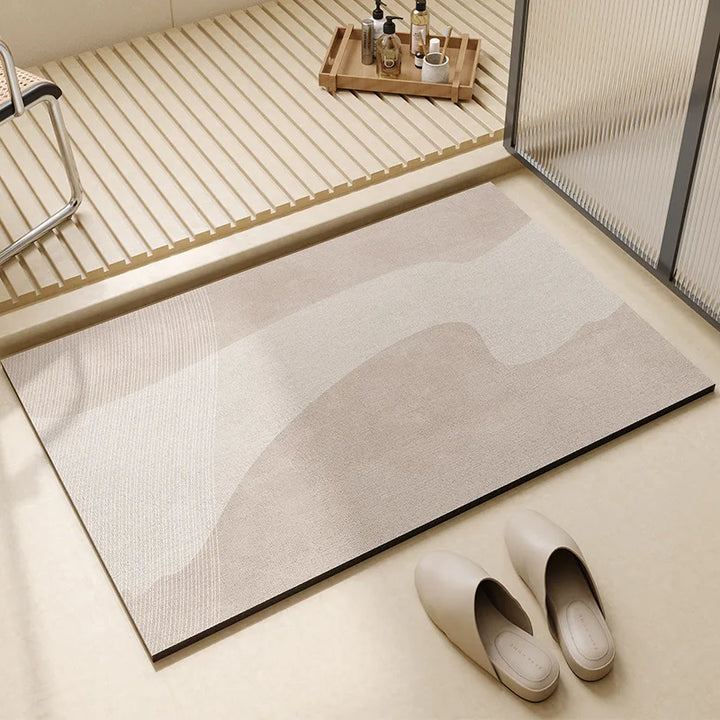 Quick-Dry Bath Mat | Super Absorbent Non-Slip Bathroom Rug | Soft Floor Mat for Bathroom, Kitchen &amp; Laundry