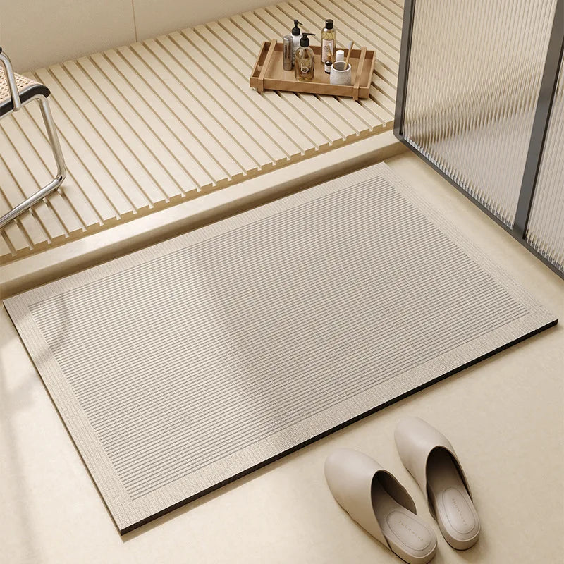 Quick-Dry Bath Mat | Super Absorbent Non-Slip Bathroom Rug | Soft Floor Mat for Bathroom, Kitchen &amp; Laundry