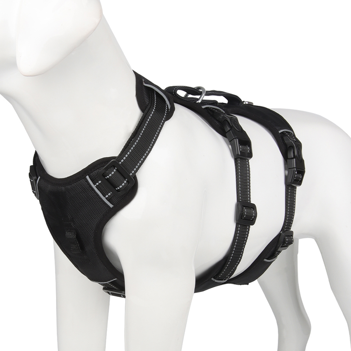 Reflective No-Pull Dog Harness | Escape-Resistant Adjustable Design | Comfortable Walking Vest