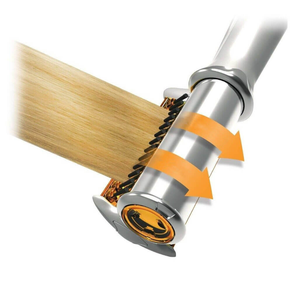 Rotating Hair Styler | 2-in-1 Curling Iron &amp; Straightener | Tourmaline Ceramic Barrel with Ionic Technology