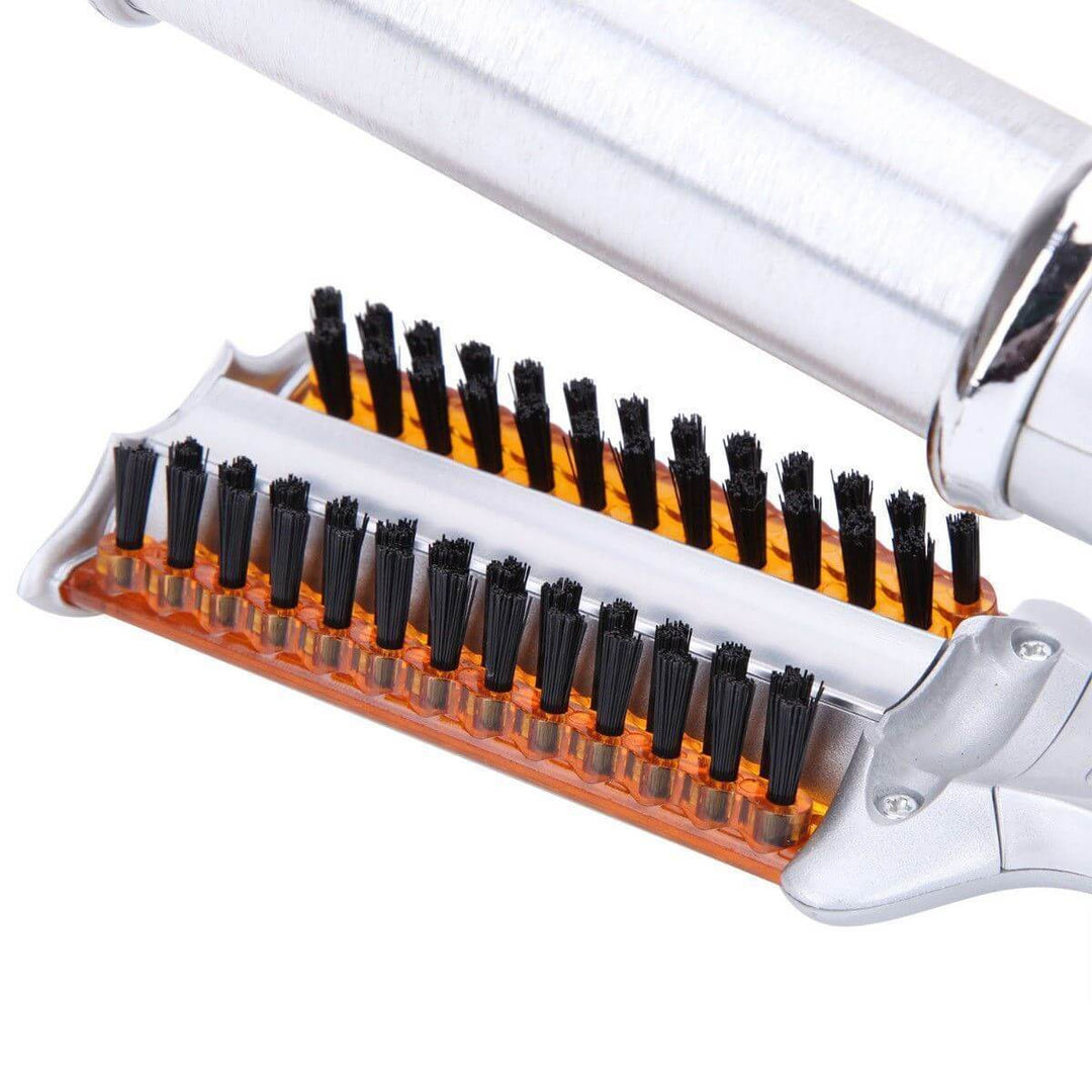 Rotating Hair Styler | 2-in-1 Curling Iron &amp; Straightener | Tourmaline Ceramic Barrel with Ionic Technology