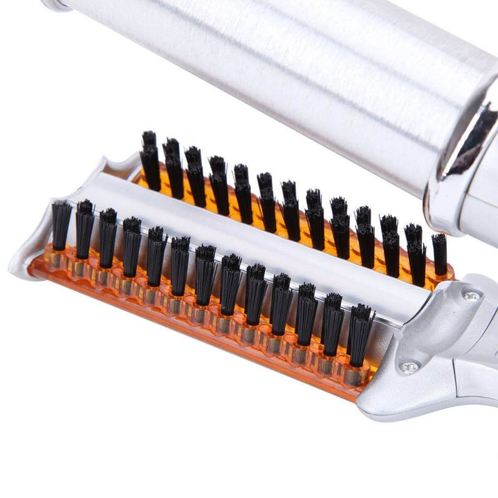 Rotating Hair Styler | 2-in-1 Curling Iron &amp; Straightener | Tourmaline Ceramic Barrel with Ionic Technology