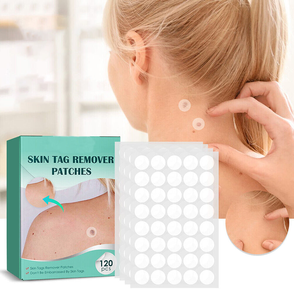 Skin Tag Patches | Hydrocolloid Adhesive Patches with Tea Tree Oil | Discreet Skin Care Patches | 120 Count