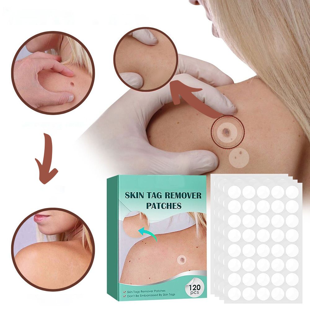 Skin Tag Patches | Hydrocolloid Adhesive Patches with Tea Tree Oil | Discreet Skin Care Patches | 120 Count