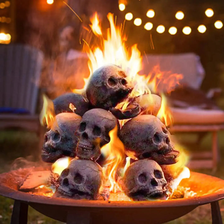 Skull Ornament | Fire-Resistant Resin | Gothic Halloween Decor
