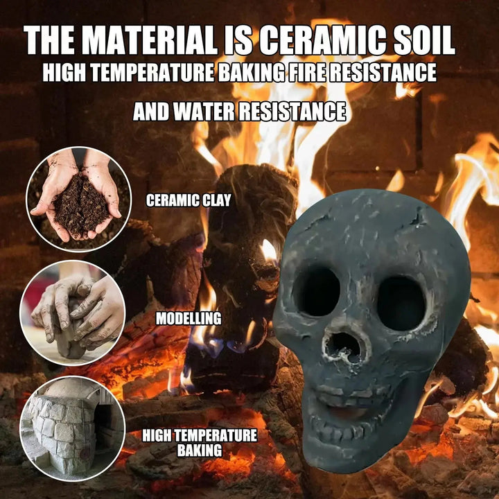 Skull Ornament | Fire-Resistant Resin | Gothic Halloween Decor