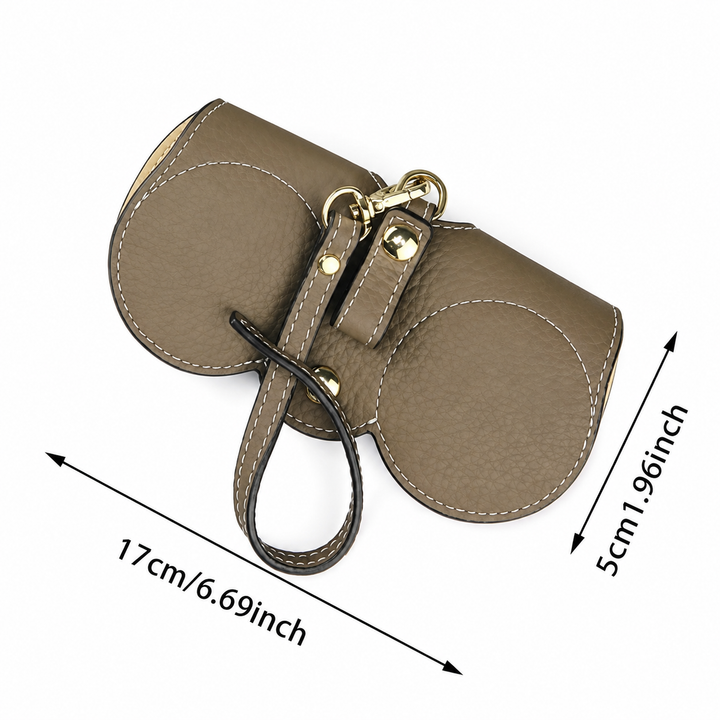 Slim Eyeglass Case | PU Leather Glasses Sleeve with Snap Closure | Protective Pouch for Reading &amp; Sunglasses