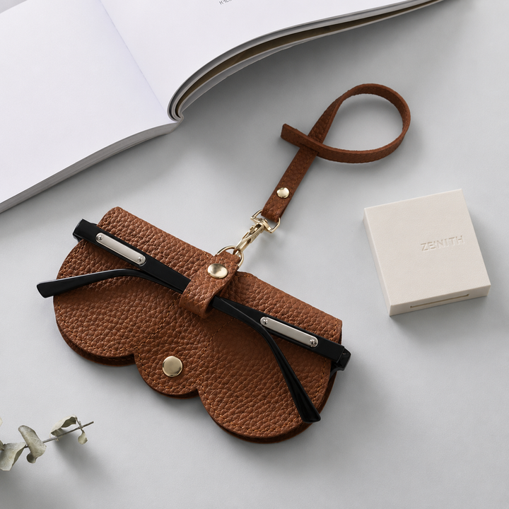 Slim Eyeglass Case | PU Leather Glasses Sleeve with Snap Closure | Protective Pouch for Reading &amp; Sunglasses