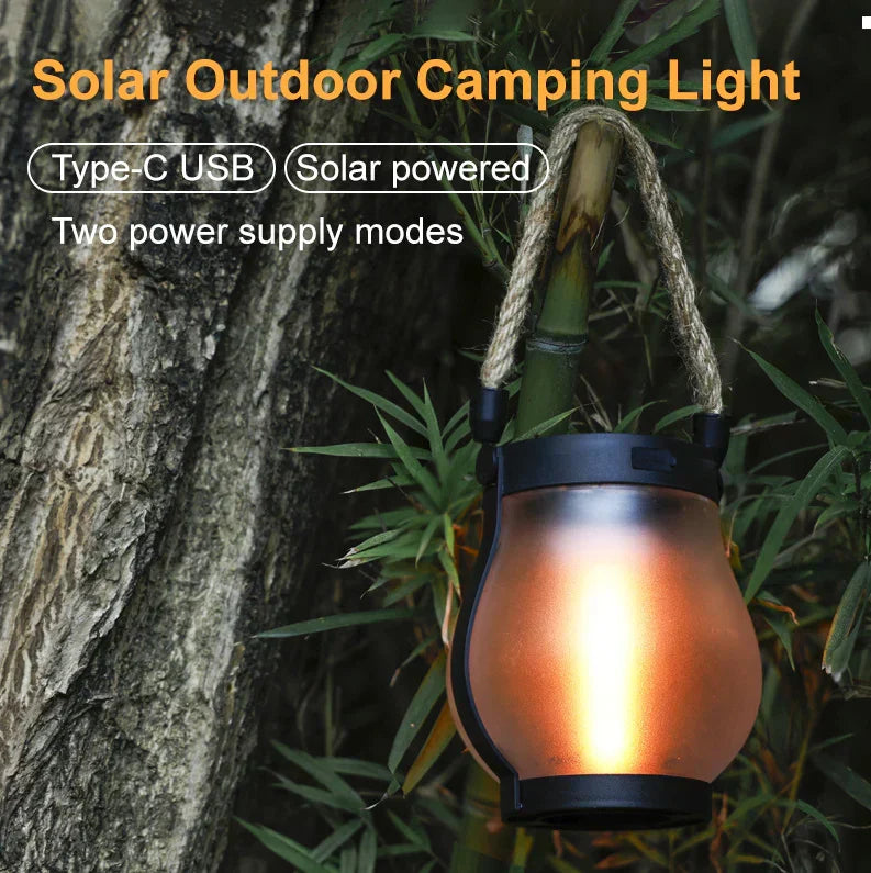 Solar Lantern | Realistic Flickering Flame Effect | Weather-Resistant Outdoor Light 11" x 5"