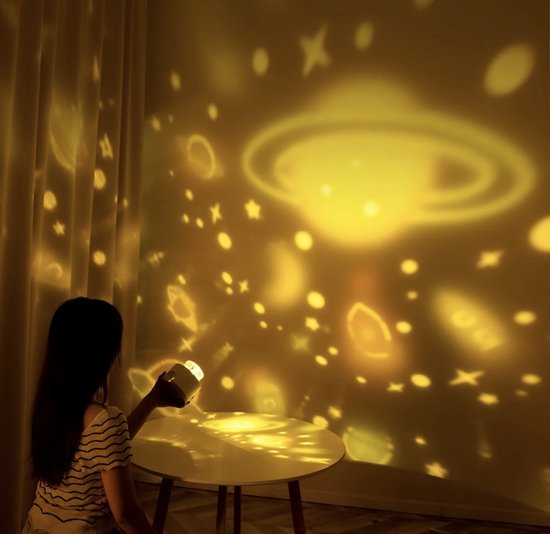 Star Projector Night Light | Galaxy Projection &amp; Soothing Music | USB Rechargeable | Remote Control