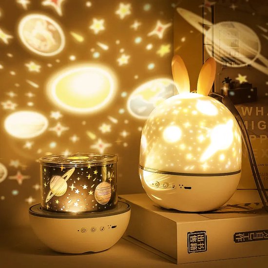 Star Projector Night Light | Galaxy Projection &amp; Soothing Music | USB Rechargeable | Remote Control