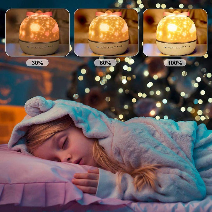 Star Projector Night Light | Galaxy Projection &amp; Soothing Music | USB Rechargeable | Remote Control