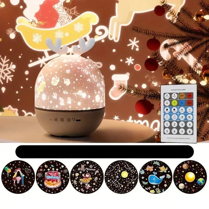 Star Projector Night Light | Galaxy Projection &amp; Soothing Music | USB Rechargeable | Remote Control