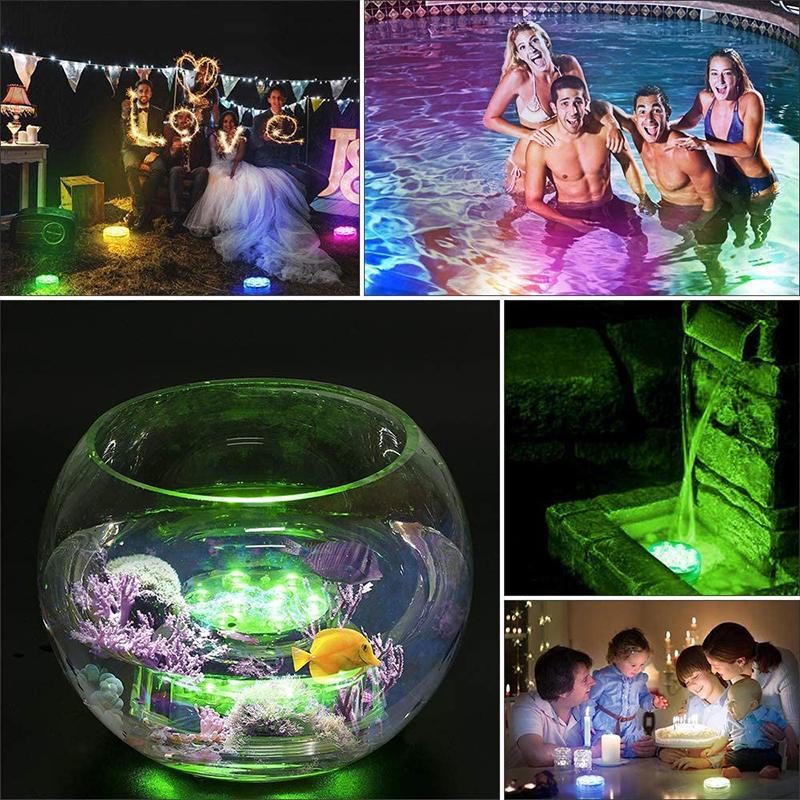 Submersible LED Pool Light | Waterproof RGB Light with RF Remote Control | IP68 Underwater Accent Light