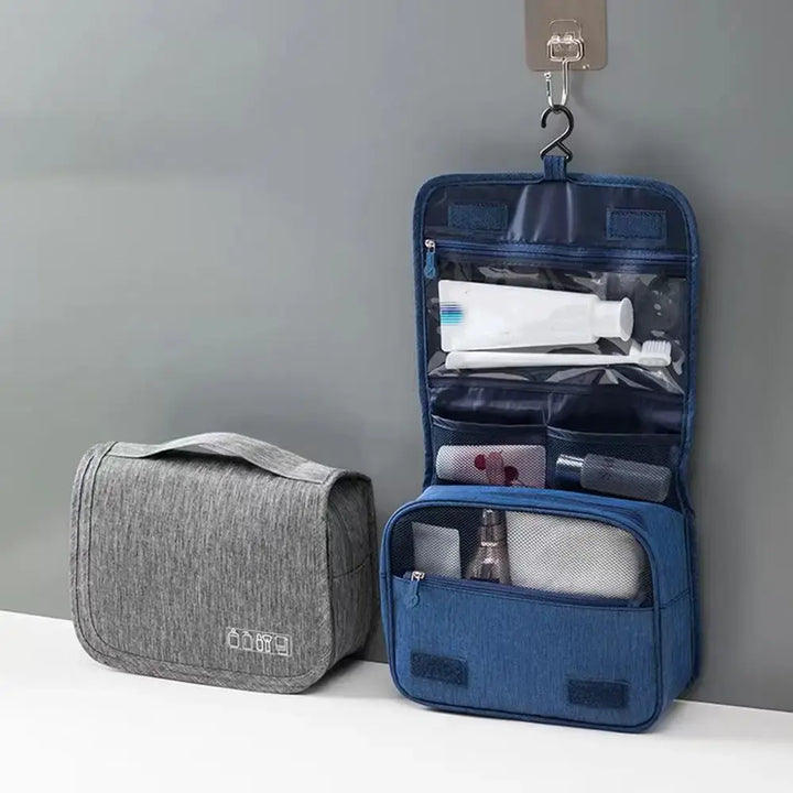 Travel Toiletry Bag | Foldable Hanging Organizer | Water-Resistant Storage | Multiple Compartments
